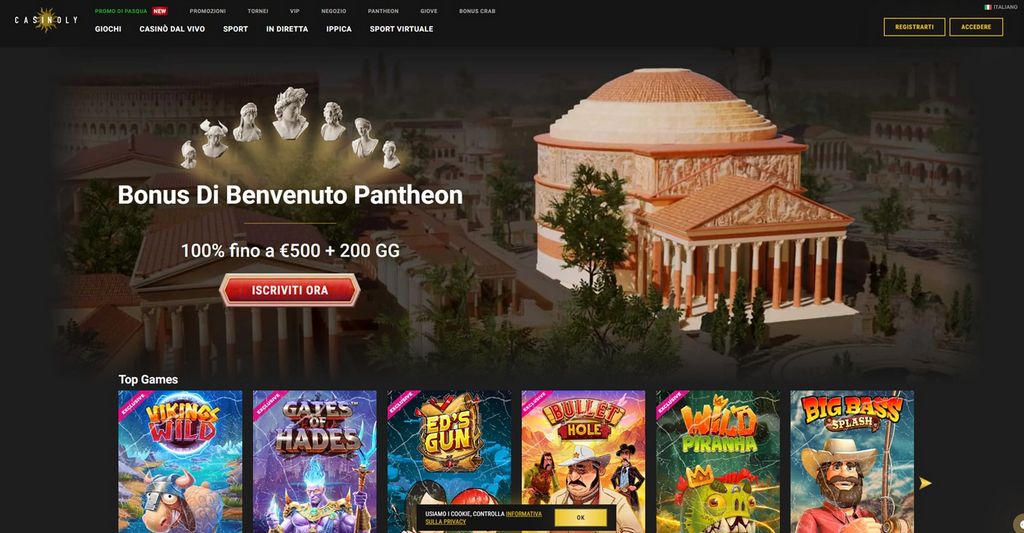 Casinoly 500 euros + 200 tours gratuits